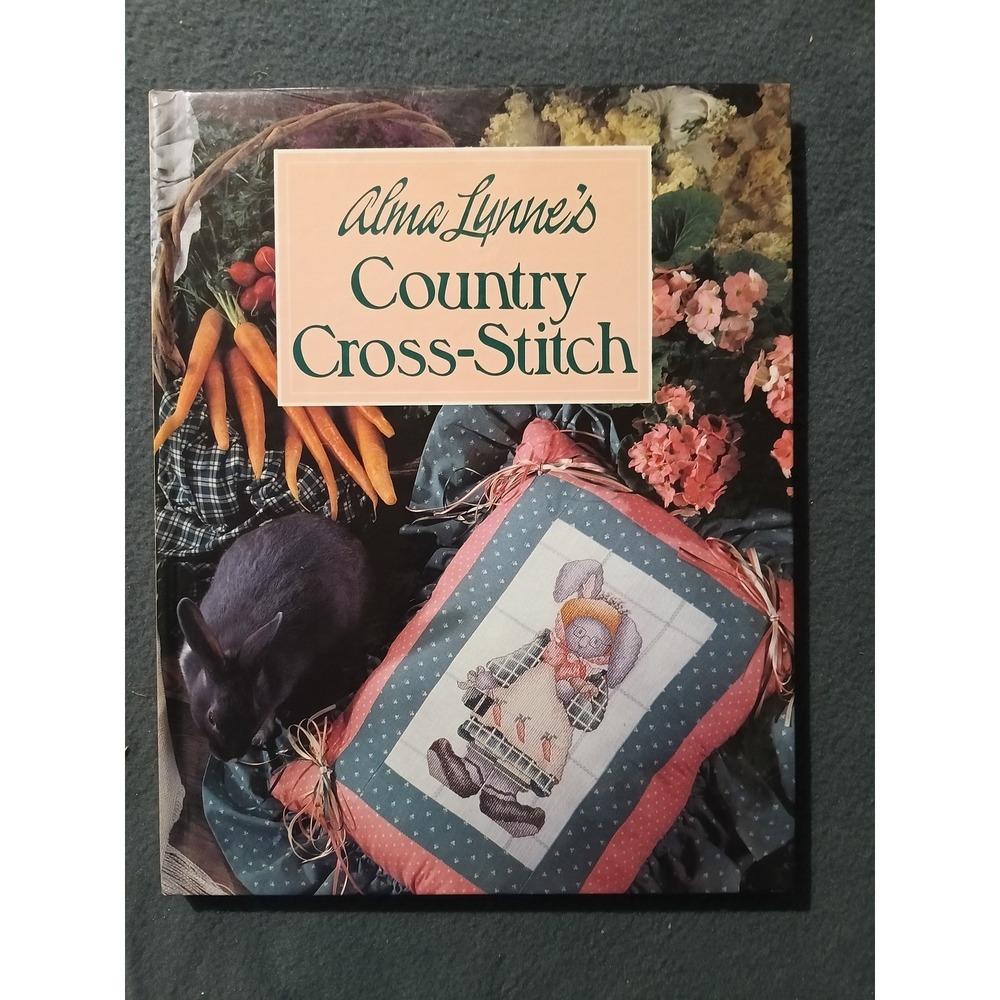 Alma Lynne's Country Cross-Stitch Pattern Book Oxmoor House Rabbits Carrots VTG